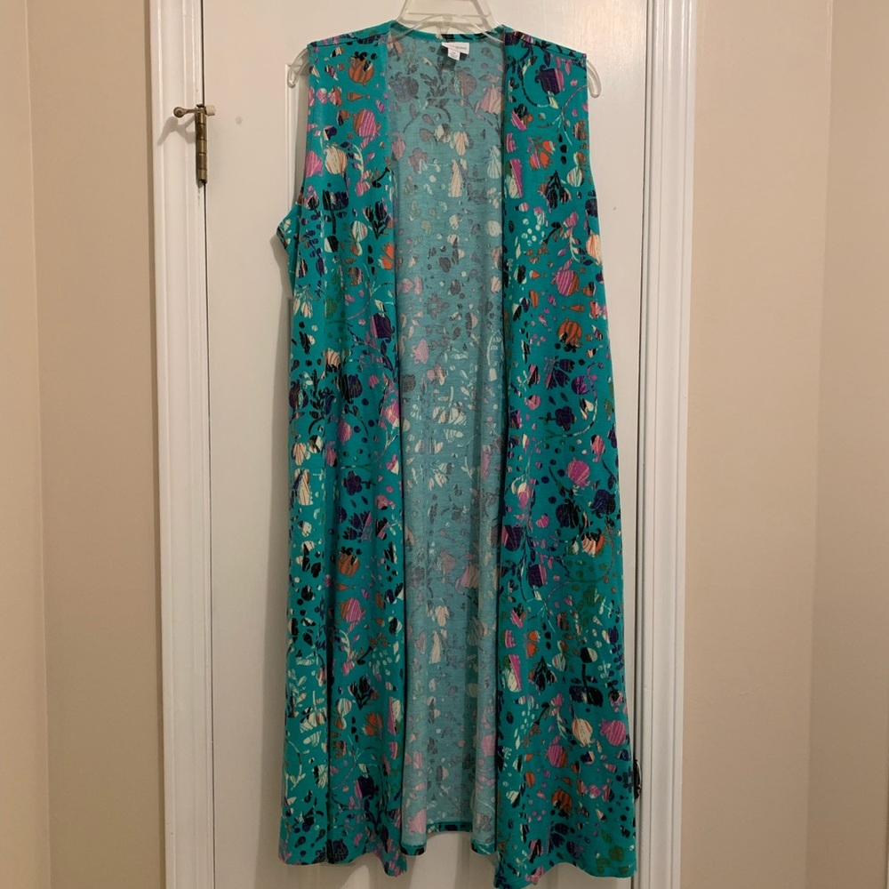 LuLaRoe Joy Long Vest Sz Medium NWT